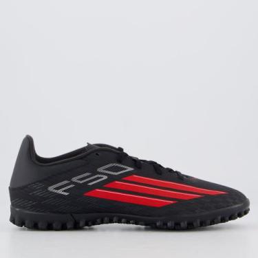 Imagem de Chuteira Adidas F50 Club Society Preta e Vermelha, 38