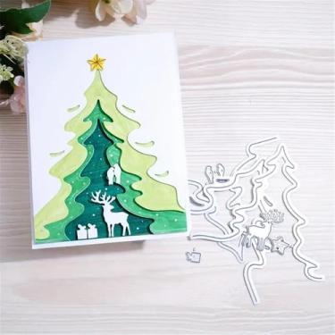 Imagem de Matriz de Corte em Metal YXXMCRAFT Árvore de Natal 15,5 x 10,5 cm