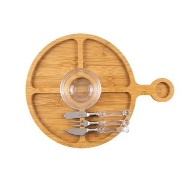 Imagem de Kit Tábua Petisqueira Com 5 Peças Para Patês Queijos e Frios - Casita