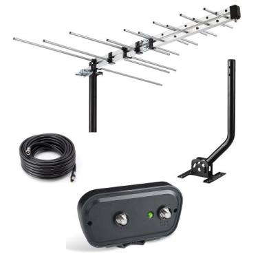 Imagem de Antena de TV Cekay UHD-3968 Yagi externa com pré-amplificador