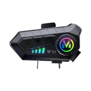 Imagem de Fone De Ouvido Bluetooth 5.3 Para Capacete De Moto, Impermeável, Com L