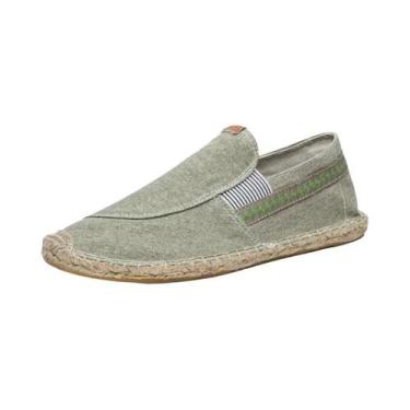Imagem de Mocassins Casuais Vintage Masculinos Com Sola De Cânhamo, Sapatos Maci