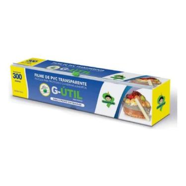 Imagem de Filme Plástico Pvc Comercio 28x300 Metros C/ Trilho Cortador  Kit 2un 