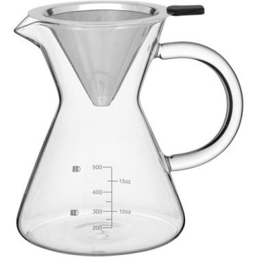 Imagem de Cafeteira Kanne Home&Co 16x16cm Borossilicato Transparente 500ml Utens