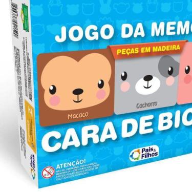 Imagem de Jogo da memoria cara de bicho - madeira - Pais & Filhos - Pais \U0026 