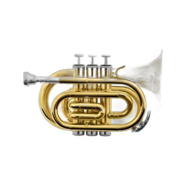 Imagem de Trompete Harmonics HMT-500L Pocket Afinação Bb Acabamento Laqueado Dourado