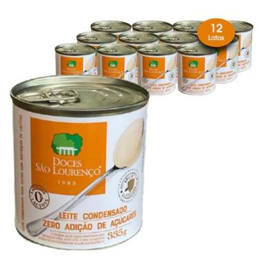 Imagem de 12x Leite Condensado Zero Aç. Zero Lactose S. Lourenço 335g - São Lour