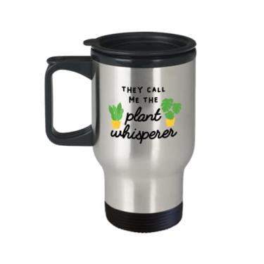 Imagem de Caneca de viagem Plant Whisperer - They Call me Plant Whisperer Copo de café isolado - Presentes para plantar Whisperer