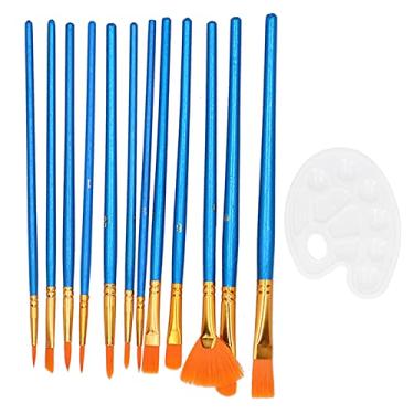 Imagem de Conjunto de pincéis de pintura de artista, conjunto de pincéis de tinta acrílica Conjunto de pincéis de pintura Pincel de aquarela para madeira para tela para cerâmica