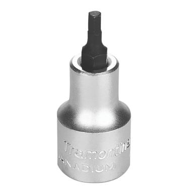 Imagem de Soquete em Aço Cromo Vanádio Ponta Hexagonal 4 mm - Encaixe 1/2" Tramontina