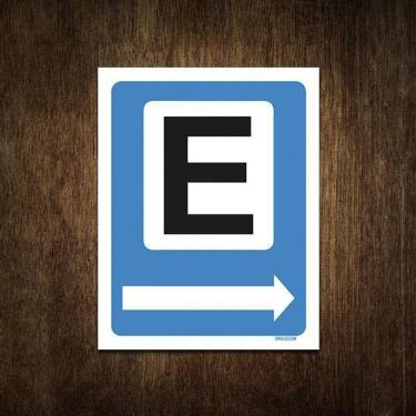 Imagem de Placa De Sinalização - Estacionamento A Direita 27X35