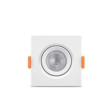 Imagem de KIT 10 SPOT LED ELGIN LUMINÁRIA MR11 3W 3000K DIRECIONÁVEL QUADRADO Cor: Branco Bivolt