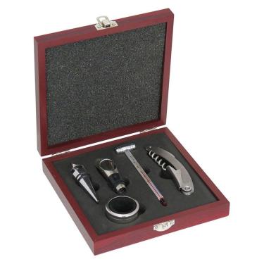 Imagem de ADONGO JG ACESSÓRIOS VINHO 5x18x18cm INOX 5PÇ