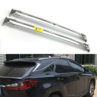 Imagem de UDP-Auto 2 peças barras transversais de aço inoxidável para Lexus- RX RX350 RX450h 2016 2017 2018 2019 2020 Bagageiro Bagagem Bagagem Bagageiro Bagagem Transportadora - Prata
