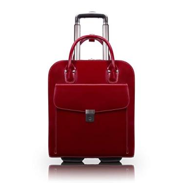 Imagem de McKleinUSA Série L, UPTOWN, couro de vaca de grão superior, pasta para laptop feminina de couro de 15 polegadas, vermelha (97696), 33 50 C x 15 L x 40 A