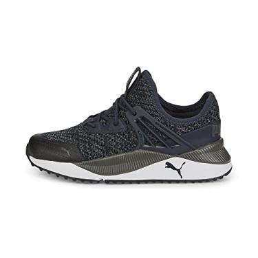Imagem de PUMA Tênis unissex infantil Pacer Future Doubleknit com fecho alternativo, Noite Parisiense Castlerock, 4 Toddler