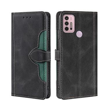 Imagem de For Motorola Moto G30 Skin Feel Straw Hat Magnetic Buckle Leather Phone Case