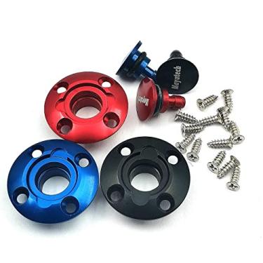 Imagem de FainWan Pacote com 3 acessórios para hobby de ponto de combustível CNC alumínio anodizado redondo ponto de combustível para barco RC vermelho/cinza/azul