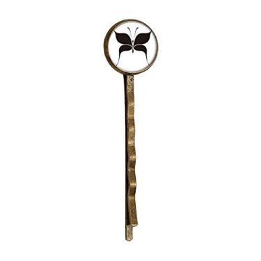 Imagem de Fada borboleta preta Art Déco presente moda retrô metal cabelo grampo chapéu