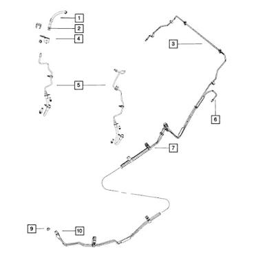 Imagem de Mangueira hidráulica de freio a disco Mopar 6817 1914AA