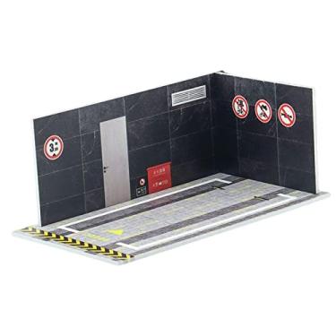 Imagem de predolo 1:32 Diecast Garage for Diorama Collection Background , 32208 Black