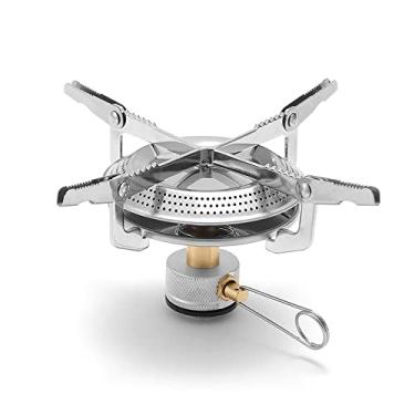 Imagem de Cabeças de fogão a gás dobráveis potáveis,Cabeças de fogão de piquenique para acampamento ao ar livre Cabeças de fogão a gás dobráveis Potáveis Cabeças de forno de poder de fogo ajustável Ac