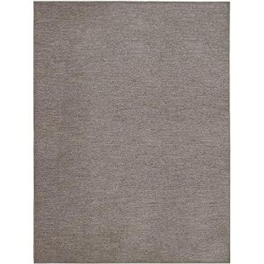 Imagem de Tapetes São Carlos – Tapete Itapua Master N Camurça | Liso em Poliéster c/Fios Curtos e Base Antiderrapante | Lavável e Ideal p/Sala Moderna | 0,7cm x 3m x 4m