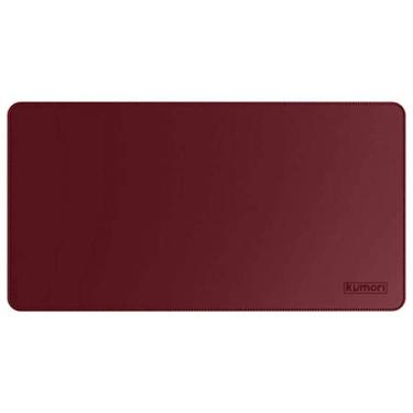 Imagem de KUMORI Deskmat Mouse Pad Grande Home Office Material Sintético - Não é Couro Animal - Ultradurável Atóxico Resistente à Água (Vermelho, 80x40 cm)