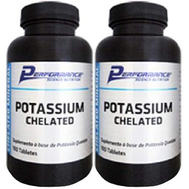Imagem de Potássio Mineral Quelato 54 mg Performance Nutrition 100 Tabletes Kit 2 Und