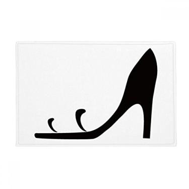 Imagem de DIYthinker Black High Heels Simple Graphics, Tapete antiderrapante para porta de banheiro