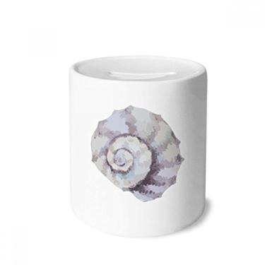 Imagem de DIYthinker Caixa de moedas colorida com ilustração de caracol da vida marinha porta-moedas de cerâmica presente de cofrinho