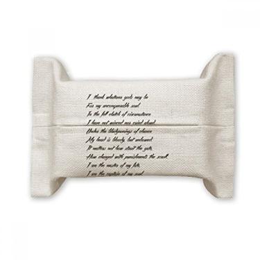 Imagem de Bolsa de linho de algodão com citação de poesia Never Surrender imbatível
