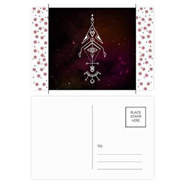Imagem de Universo Geometria Totem Alien Natal Flor Celebração Cartão Postal Blessing Mailing Card
