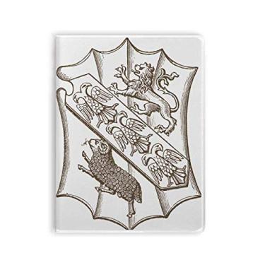 Imagem de Caderno com estampa de ovelhas barrocas e brancas, capa de goma