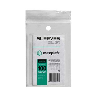 Imagem de MeepleBR Sleeves SLIM - MINI USA (41x63mm), TCG, Plástico para Proteção de Cartas