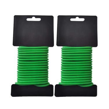 Imagem de KEAIDO Twist Ties Garden Twine Suporte macio para suporte de plantas para tomate, uva, cordas organizadas flexíveis para plantas de quintal em casa (verde) 32 pés/10 m (2 peças)