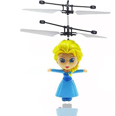 Imagem de Bola voadora Princesa Loira RC Brinquedos para crianças Boa brincadeira para crianças Helicóptero Presentes para crianças Bola de indução com luz LED embutida brilhante para crianças Brincar em ambientes internos