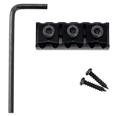 Imagem de Musiclily Pro 42mm Aço Locking Nut Trava Cordas para Guitarra Ponte Tremolo Floyd Rose, Preto