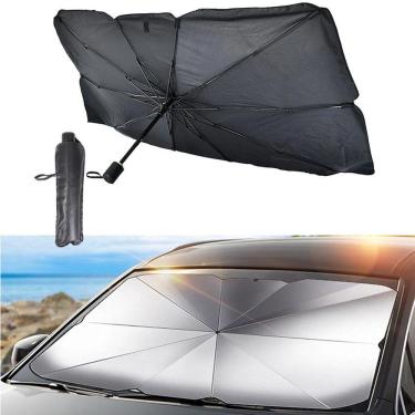 Imagem de Guarda Sol Portátil Para-Brisa de Carro Guarda Sol com Isolamento Térmico Proteção Solar Uv