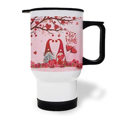 Imagem de Copo com alça, Dia dos Namorados Gone Love Árvore Coração Rosa Vermelha Decoração de Aniversário Garrafa de Água Isolada a Vácuo de Aço Inoxidável com Tampa à Prova de Vazamento para Casa, Escritório, Carro, Viagem, 8,5 x 15 cm