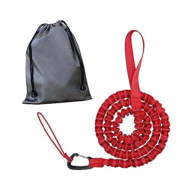 Imagem de Generic Corda de reboque elástica para bicicleta de estrada elástico prático para uso externo Ferramenta de alta resistência para tração em mountain, Vermelho