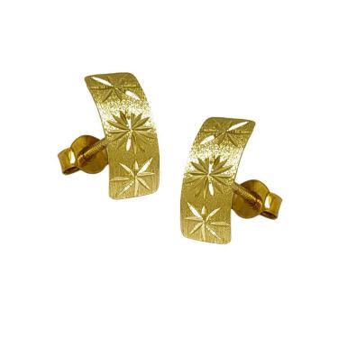 Imagem de Brinco Em Ouro 10k 416 Amarelo Estreito