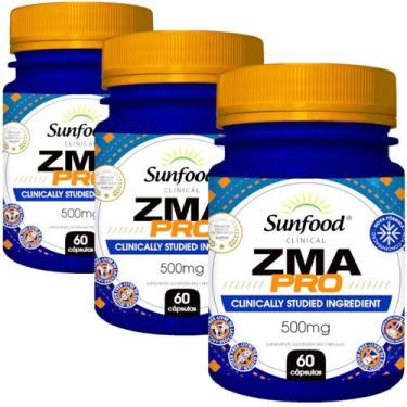 Imagem de Zma Sunfood 180 Caps 500Mg 3X60 Zinco Magnésio Vitamina B6 + Cromo