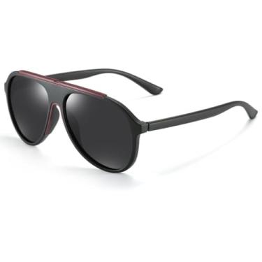 Imagem de Óculos de sol polarizados masculinos uv400 feminino óculos de sol quadrados armações de pesca condução natação esportes, 3308demi preto, sem pacote