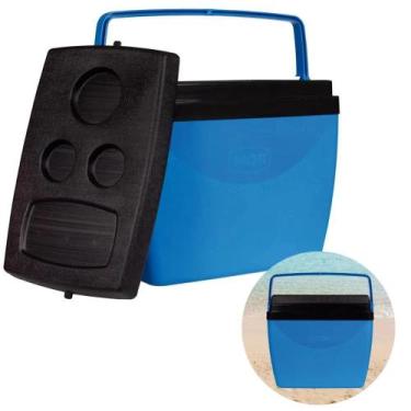 Imagem de Caixa Termica Cooler Com Alca Mor 26 Litros Azul E Preto