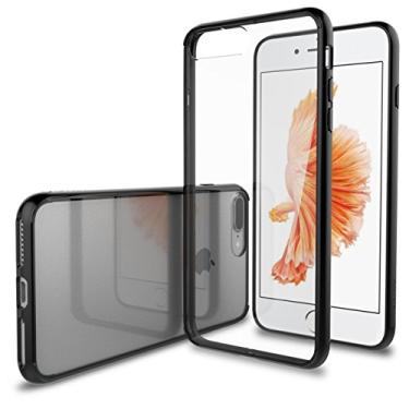 Imagem de Capa para iPhone 8 Plus, LUVVITT [Clearview] Capa traseira híbrida resistente a arranhões com amortecedor de absorção de choque para Apple iPhone 8 Plus (2017) - Transparente/Preto