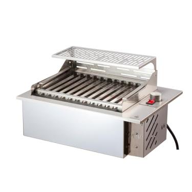 Imagem de Churrasqueira Elétrica De Embutir em Bancada 3300w Inox 304 Mod FIT 49X36cm 220v
