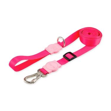Imagem de Dog Trip Brasil Coleira Guia Retrátil Metros Para Cães Cachorro Adestramento Passeio Porte Grande Médio Pequeno (G, Rose)