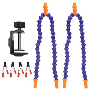 Imagem de Suporte de Solda de Braço Azul Flexível para Reparo e Fixação de Placas de Circuito, Design Ultracompacto, Fácil de Transportar, Adequado para Suporte de Ferro de Solda, Fácil