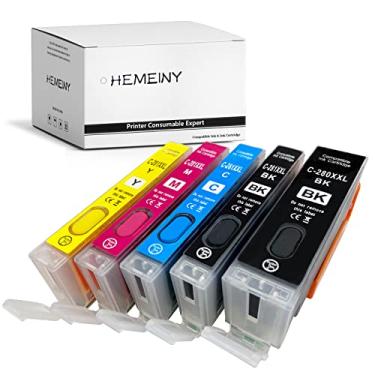 Imagem de HEMEINY Cartuchos de tinta recarregáveis de substituição para impressora Canon 280XXL 281XXL PGI-280XXL CLI-281XXL para Pixma TR8620 TR8622 TS6220 TR8520 TS9520 TS6120 TR7520 TS9521C TS6320 TS702